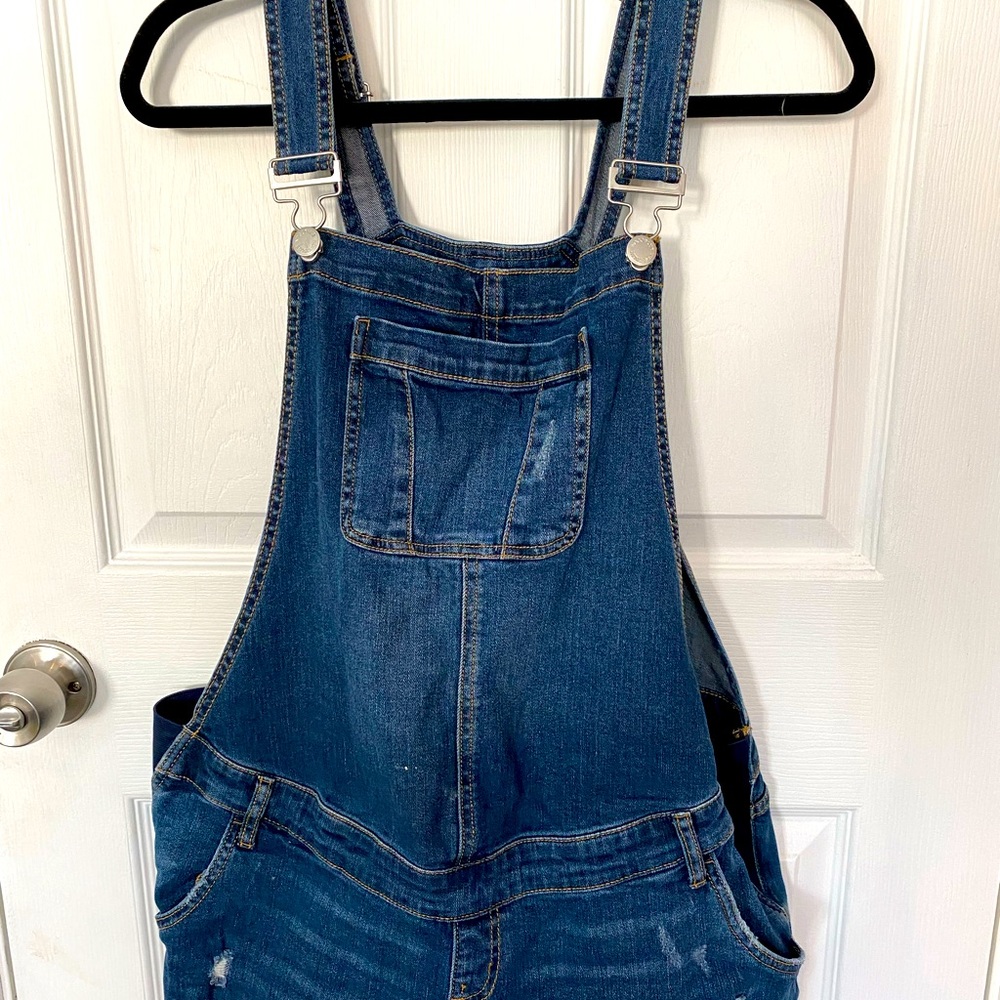 Motherhood Maternity Indigo Blue Maternity Denim Overalls